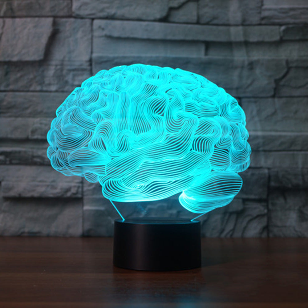 Comercio exterior nuevo cerebro 2 lámpara 3D LED lámpara de control remoto colorida lámpara visual acrílica de luz 3D 3620