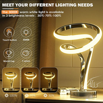 Aluminum Alloy Bar Table Lamp LED Wooden Eye Protection Table Lamp Can Be Used For USB Charging