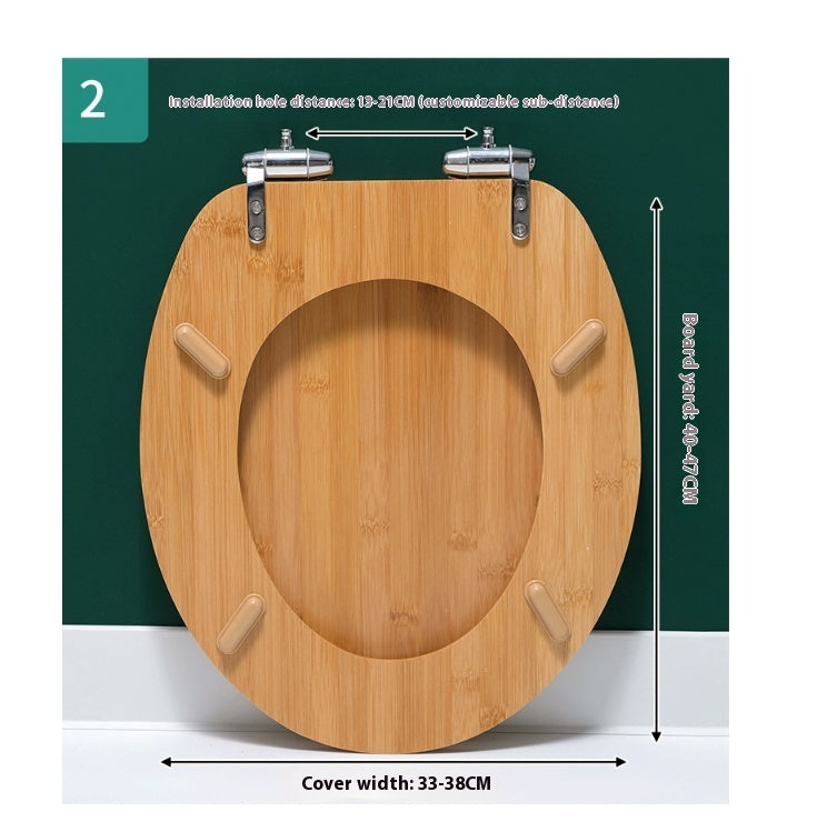 Creative Household Thickened Wooden Toilet Lid