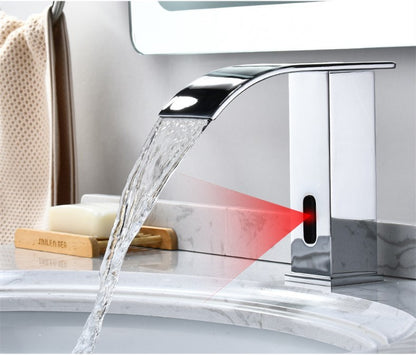 Induction infrared automatic faucet