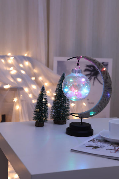 Lampe LED en forme de boule de lune, boule de vœux en forme de cœur pour fille