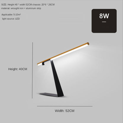 Simple And Modern Long Pole Geometric Lamp Study Table Lamp