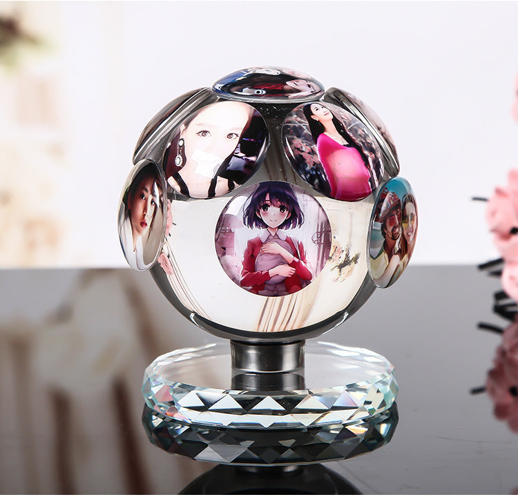 Crystal Photo Frame Rotating Table