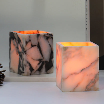 Marble Aromatherapy Candle Cup Container Candlestick Table Decorations