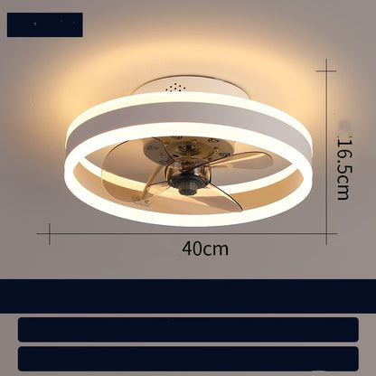 Lámpara de ventilador de lujo, ligera, moderna y sencilla