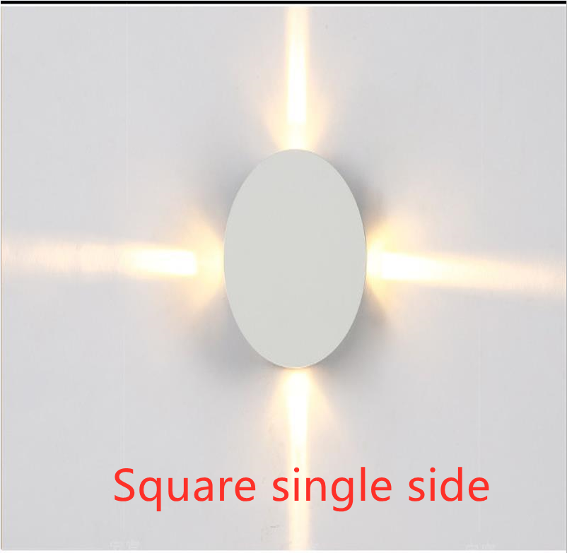 Modern simple square round LED aluminum wall light