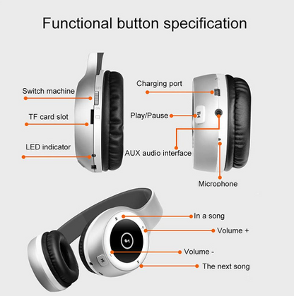 T8 casque stéréo Bluetooth casque HIFI sport carte MP3 casque de téléphone sans fil 4.0 casque