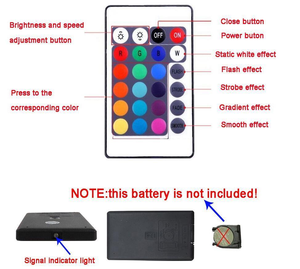 Tira LED que cambia de color con control remoto