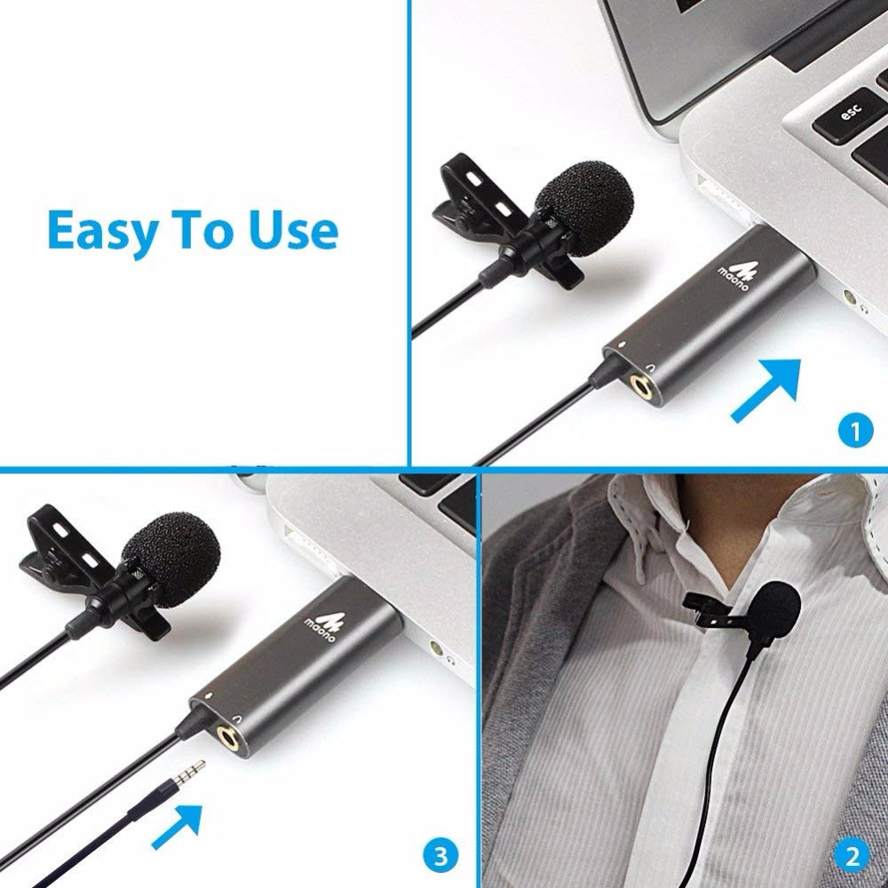 usb condenser lavalier microphone