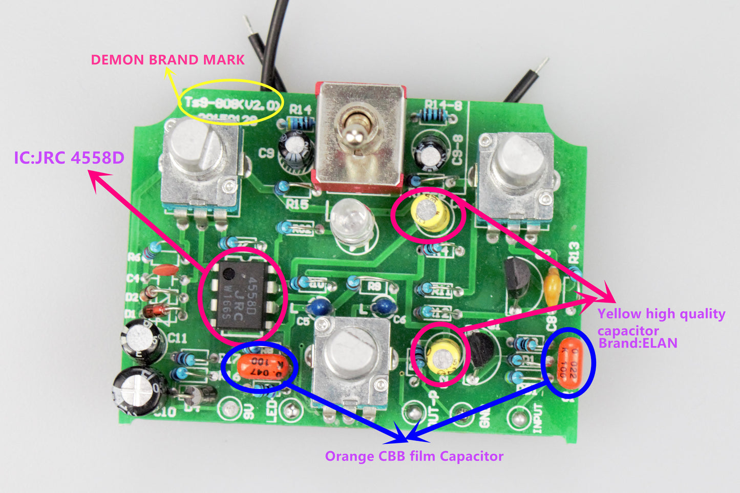 Effets de guitare screamer à tube d'explosion pour commerce électronique