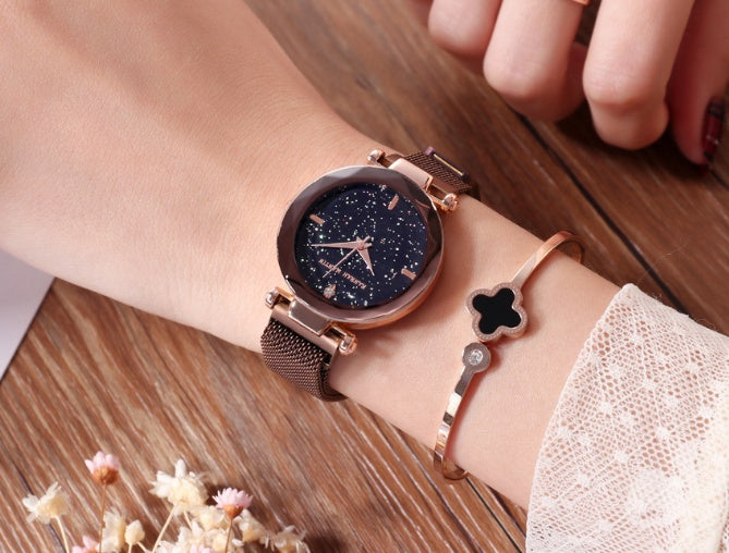 Reloj magnético estrellado para mujer.