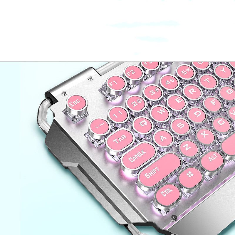 Teclado mecánico real rosa