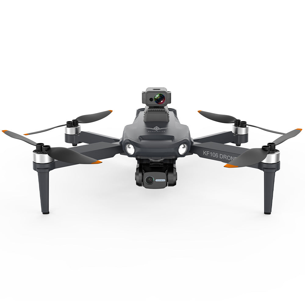 KF106 láser para evitar obstáculos 360 cabeza de nube de tres ejes plegable sin escobillas GPS flujo óptico doble cámara Dron de cuatro ejes