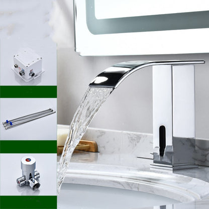 Induction infrared automatic faucet