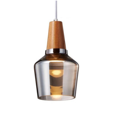 Luminaire suspendu en verre Led moderne avec bois lampe suspendue rustique Vintage pour café Bar Restaurant maison déco Loft éclairage