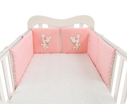 Baby Bed Cover Pink Stars Angel Bear