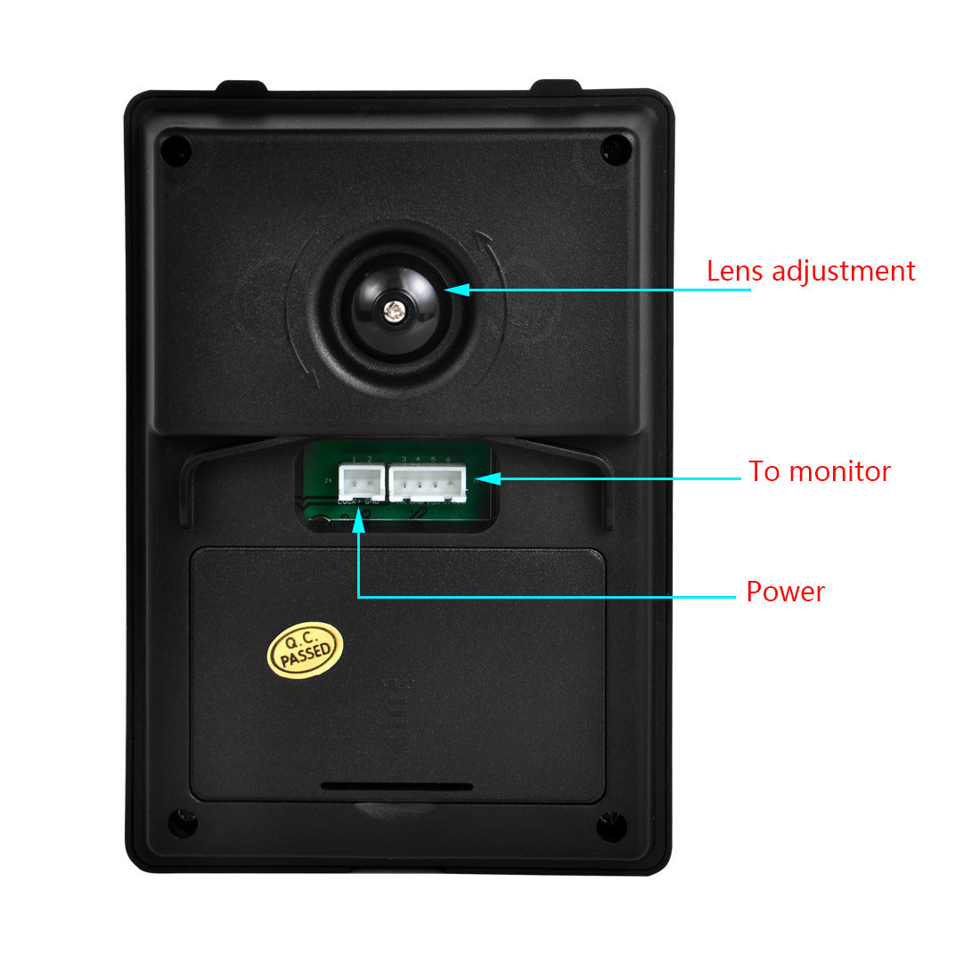 Shanyi Shida práctico timbre con vídeo de ángulo ajustable a prueba de agua con visión nocturna LCD de alta definición de 7 pulgadas 