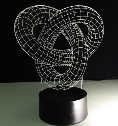 Knot 2 - Hologramme de lampe LED à illusion d'optique 3D