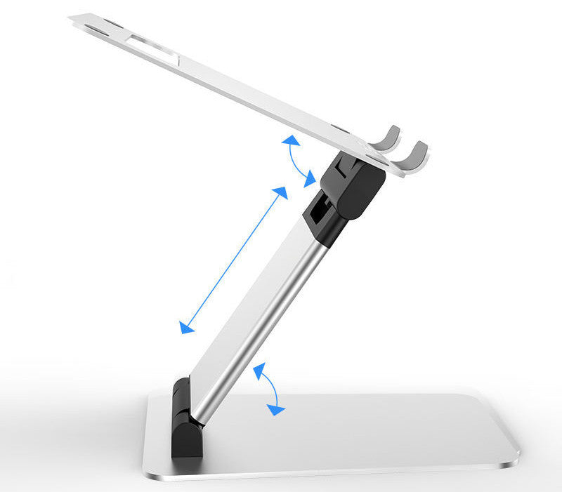 Soporte continuo plegable de doble brazo para ordenador portátil