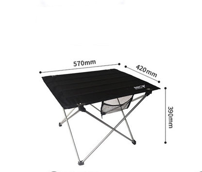 Petite table pliante de camping en plein air, table de pique-nique portable en alliage d'aluminium léger pour aviation