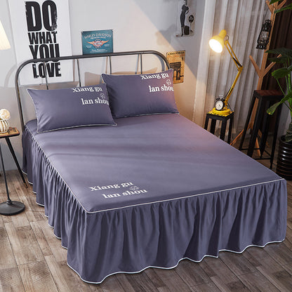 Beauty bed cover brushed bed skirt