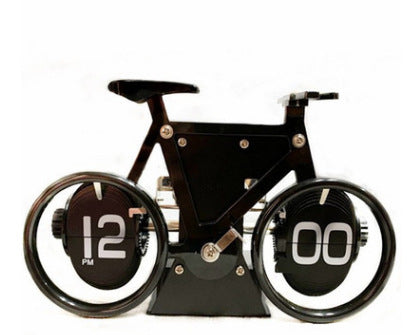 Creative Flip Clock Bicycle Shaped Clock Table Alarm Travel Clock Home Decorative