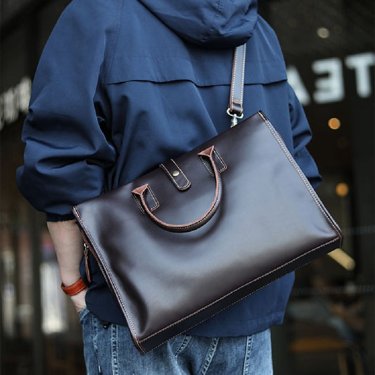 Nouveau sac à main d'affaires en cuir pour hommes