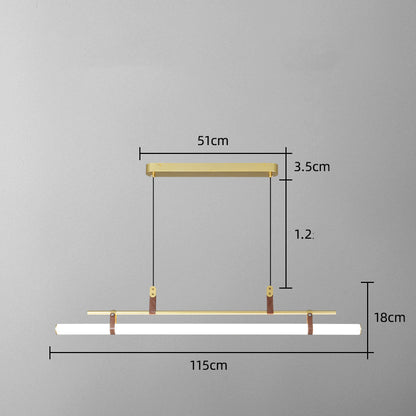 Lámpara colgante de una línea para barra de bar de restaurante