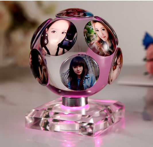 Crystal Photo Frame Rotating Table