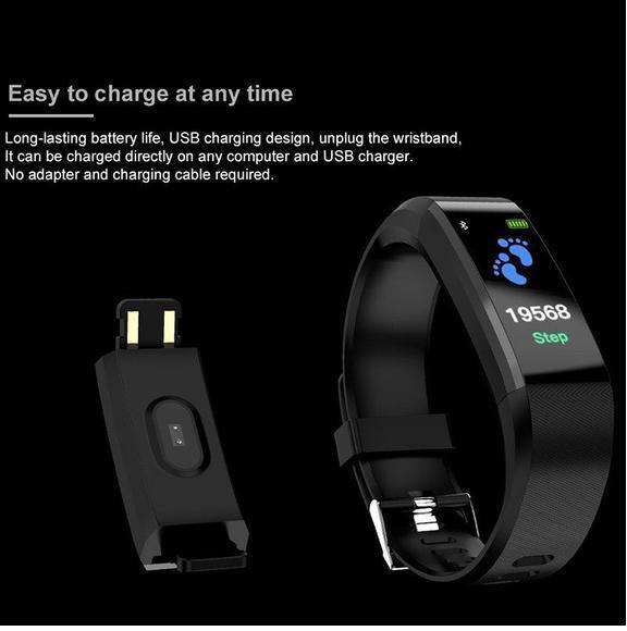 Pulsera inteligente con pulsera Bluetooth Monitor de ritmo cardíaco reloj actividad Fitness Tracker