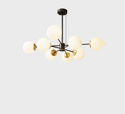 Full Copper Nordic Chandelier Living Room Light