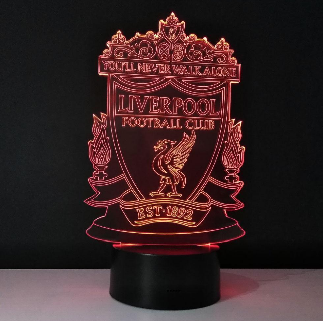 Lampe LED Liverpool FC modèle 3D