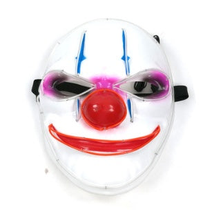 LED Mask Illuminated Glowing Joker Mask For Costume Halloween Rave Cosplay Party Xmas