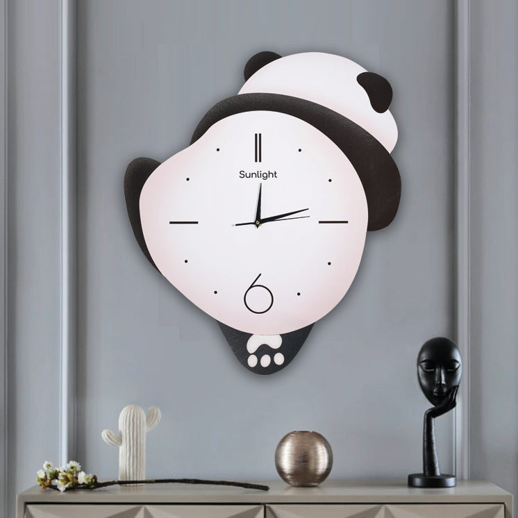 Panda Flor Reloj Creativo Sala De Estar Moda