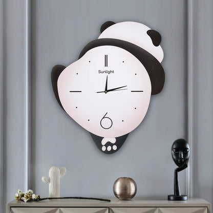 Panda fleur horloge créative salon mode