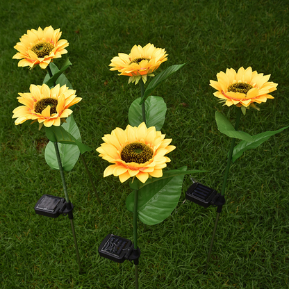 Lámparas solares LED de girasol Luces decorativas de luz solar