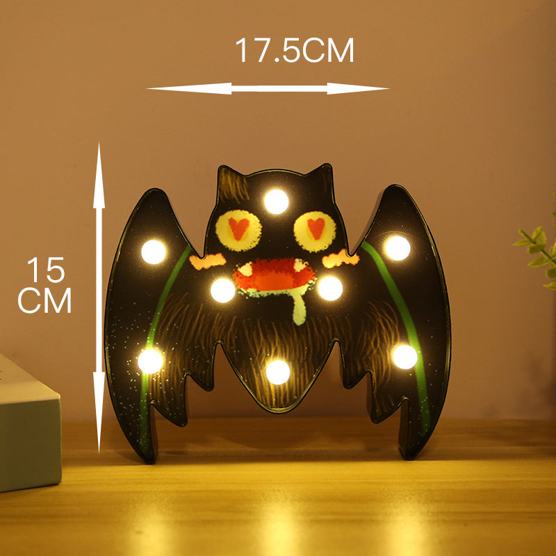 Lumières LED de décoration pour Halloween, citrouille, araignée, chauve-souris, crâne, décoration extérieure pour salle de modélisation, décoration de fête d'halloween