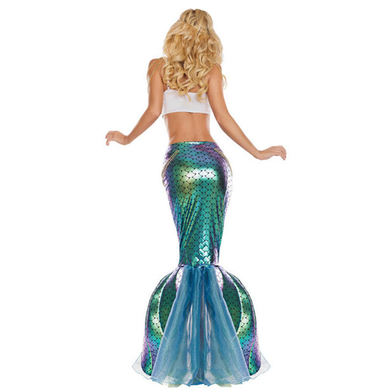 Ropa de cosplay de sirena femenina para Halloween