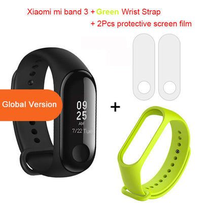 Versión Global Xiaomi mi band 3 Fitness Tracker pulsera inteligente 0,78 pantalla táctil OLED 50M impermeable miband 3 Xiomi band 3