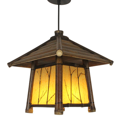 Retro Chinese Style Chandelier Tea Room Southeast Asia Chandelier Bamboo Lamp