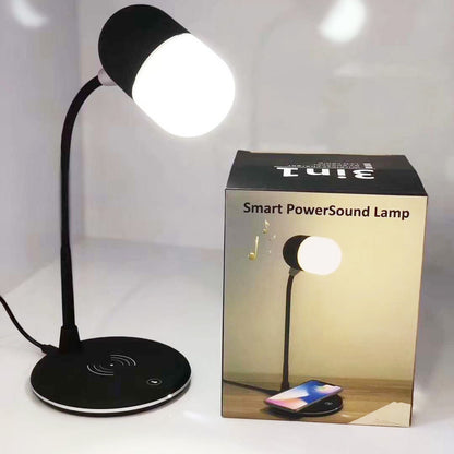 Lampe de table à chargement sans fil, haut-parleur Bluetooth