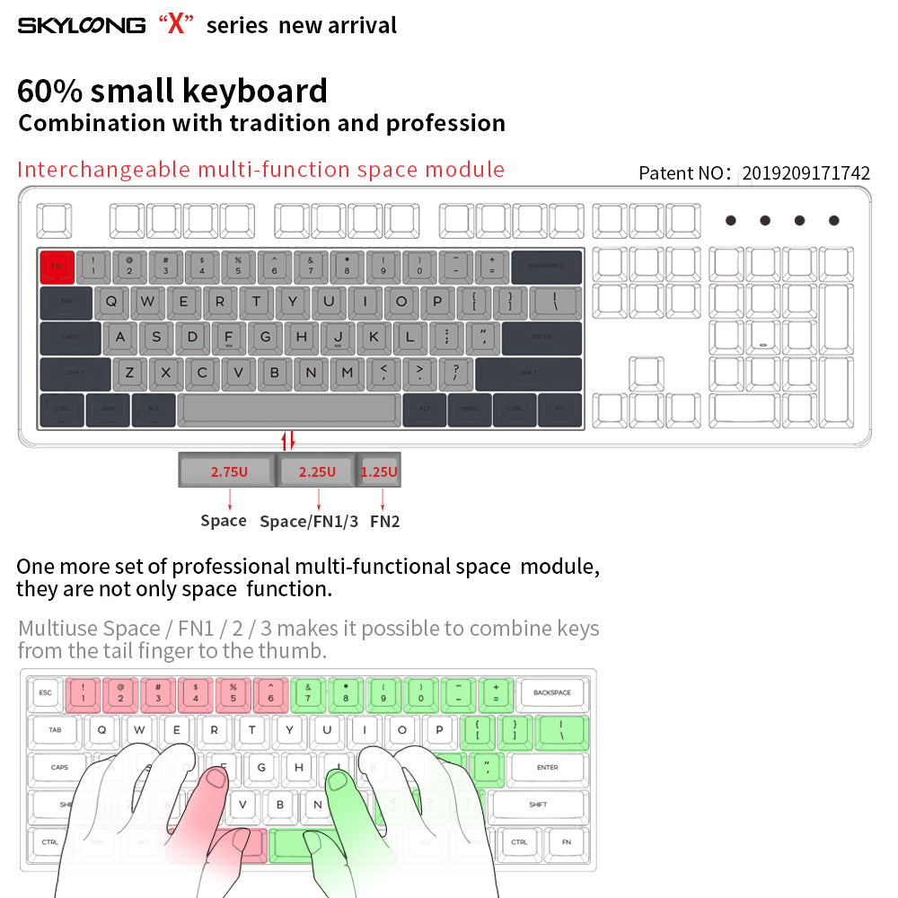 Kit de teclado mecánico de modo dual