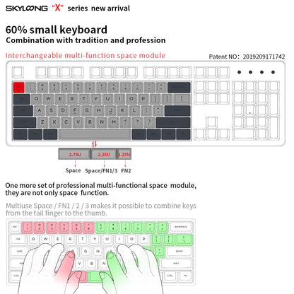 Kit de teclado mecánico de modo dual