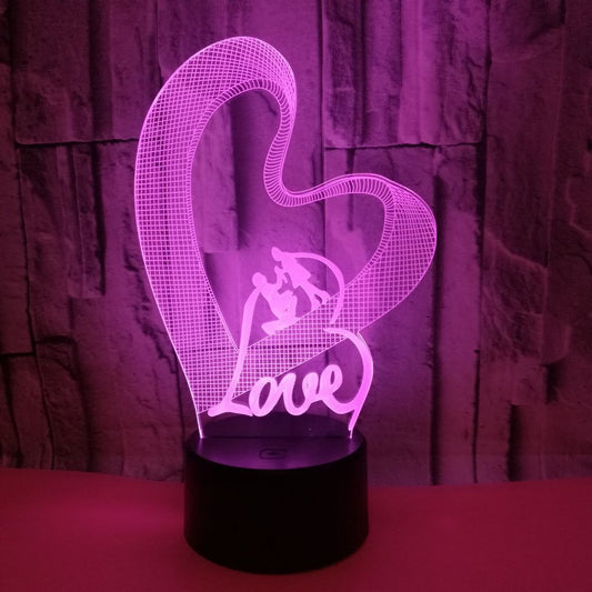 Love LOVE 3D led colorful night light