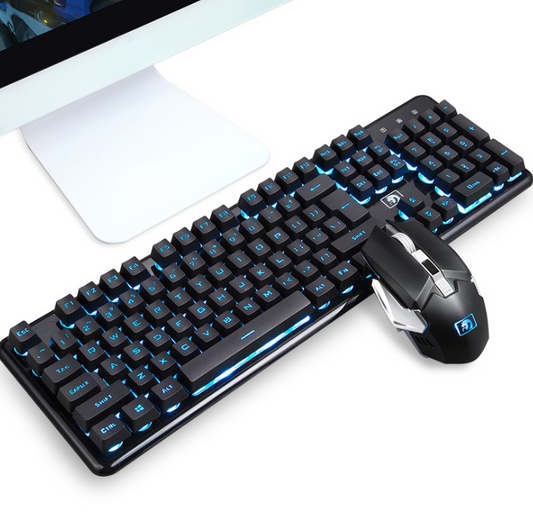 Wireless charging light gaming keyboard and mouse set mechanical feel