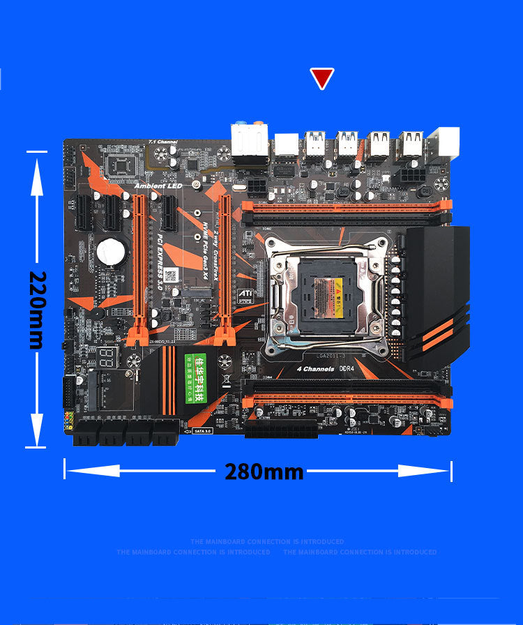 X99 ordinateur carte mère lga2011-3 broches CPU quatre canaux mémoire DDR4