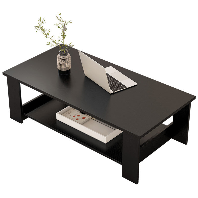 Table basse double avec support de rangement