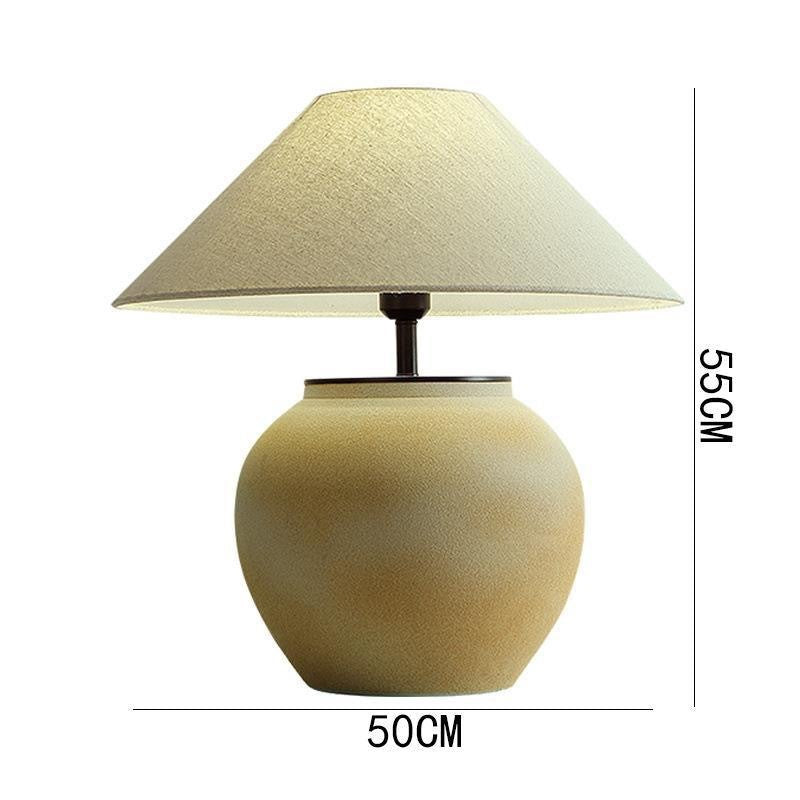 Ceramic Table Lamp Silent Style Large Modern New Chinese Retro Nostalgic Hotel Homestay Ornament