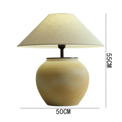 Lampe de Table en céramique, Style silencieux, grand, moderne, rétro chinois, nostalgique, ornement de maison d'hôtel