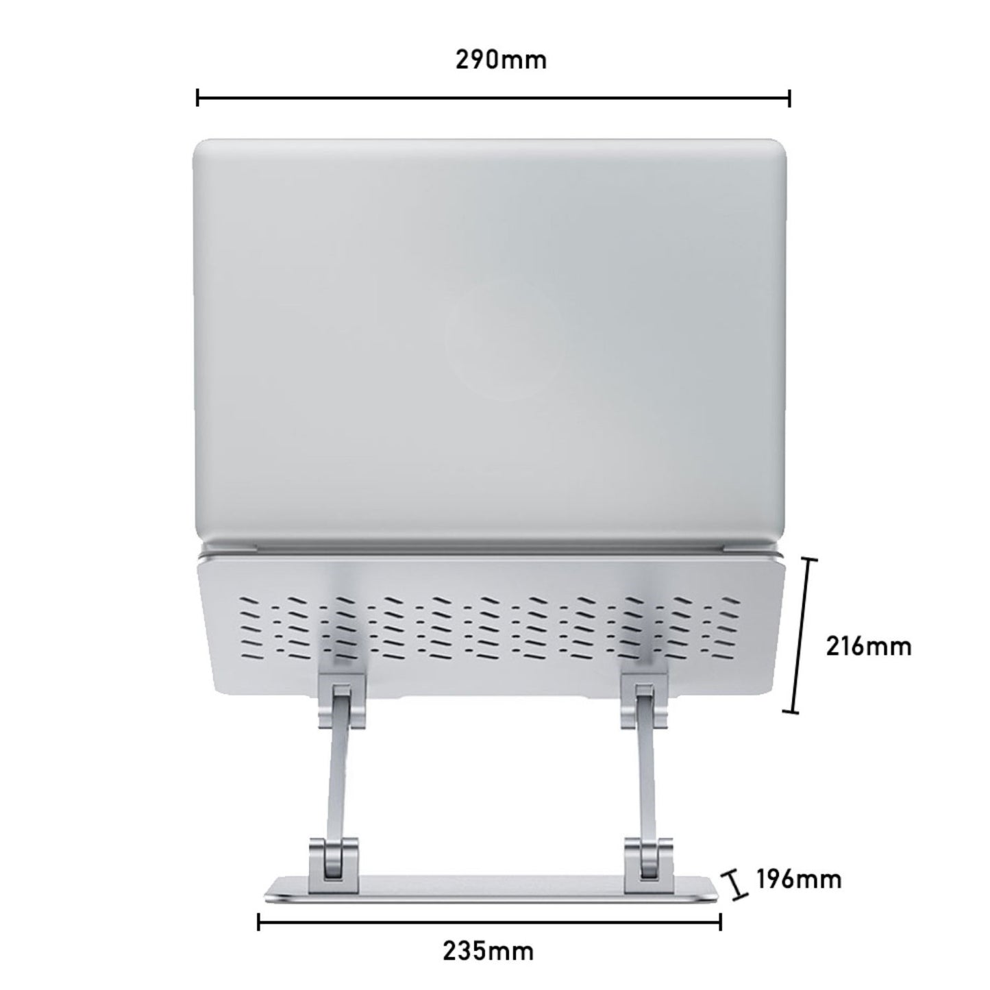 Soporte de computadora portátil de enfriamiento de aluminio para computadora portátil